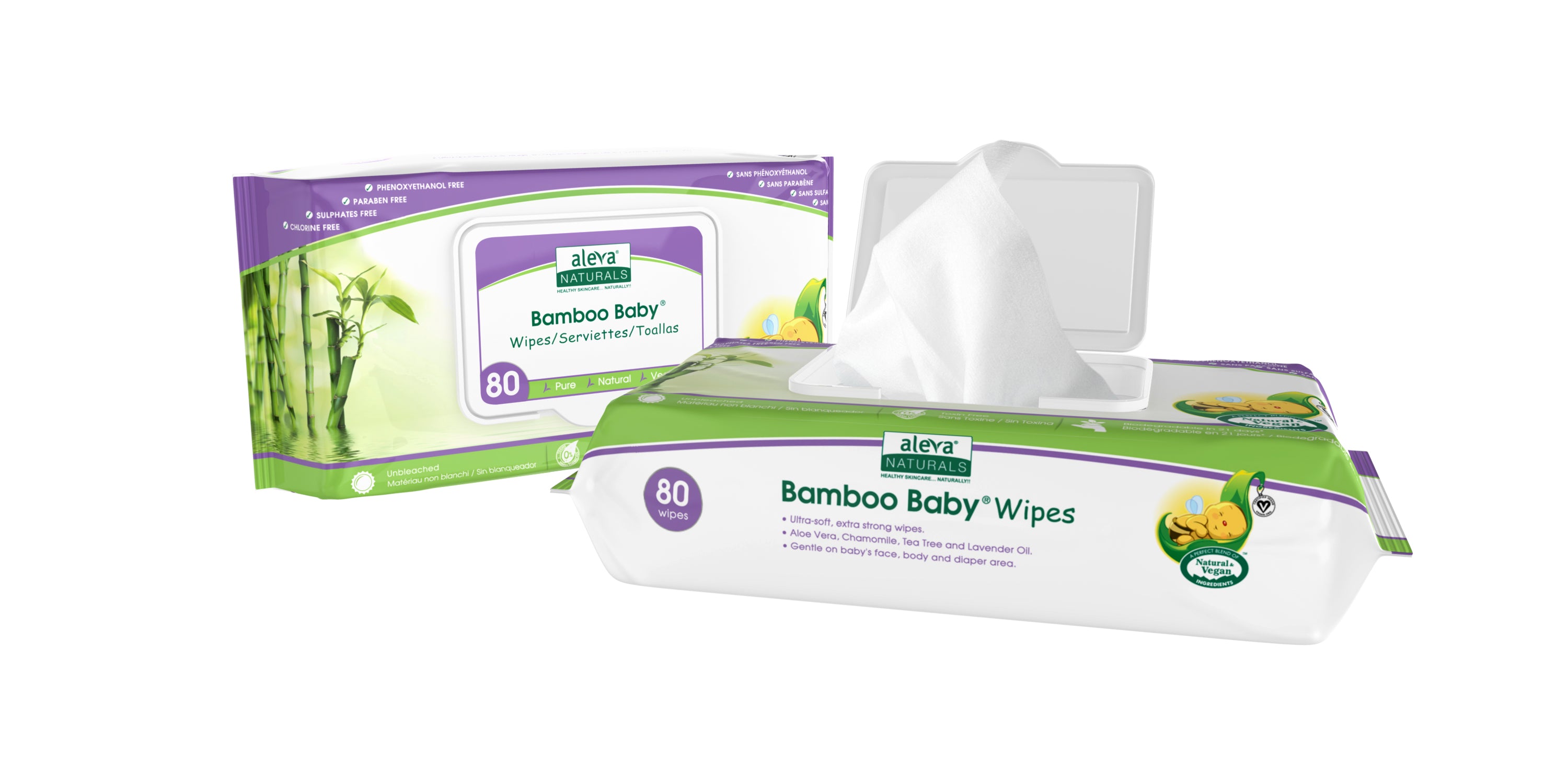 Bamboo Baby Wipes 80 pk