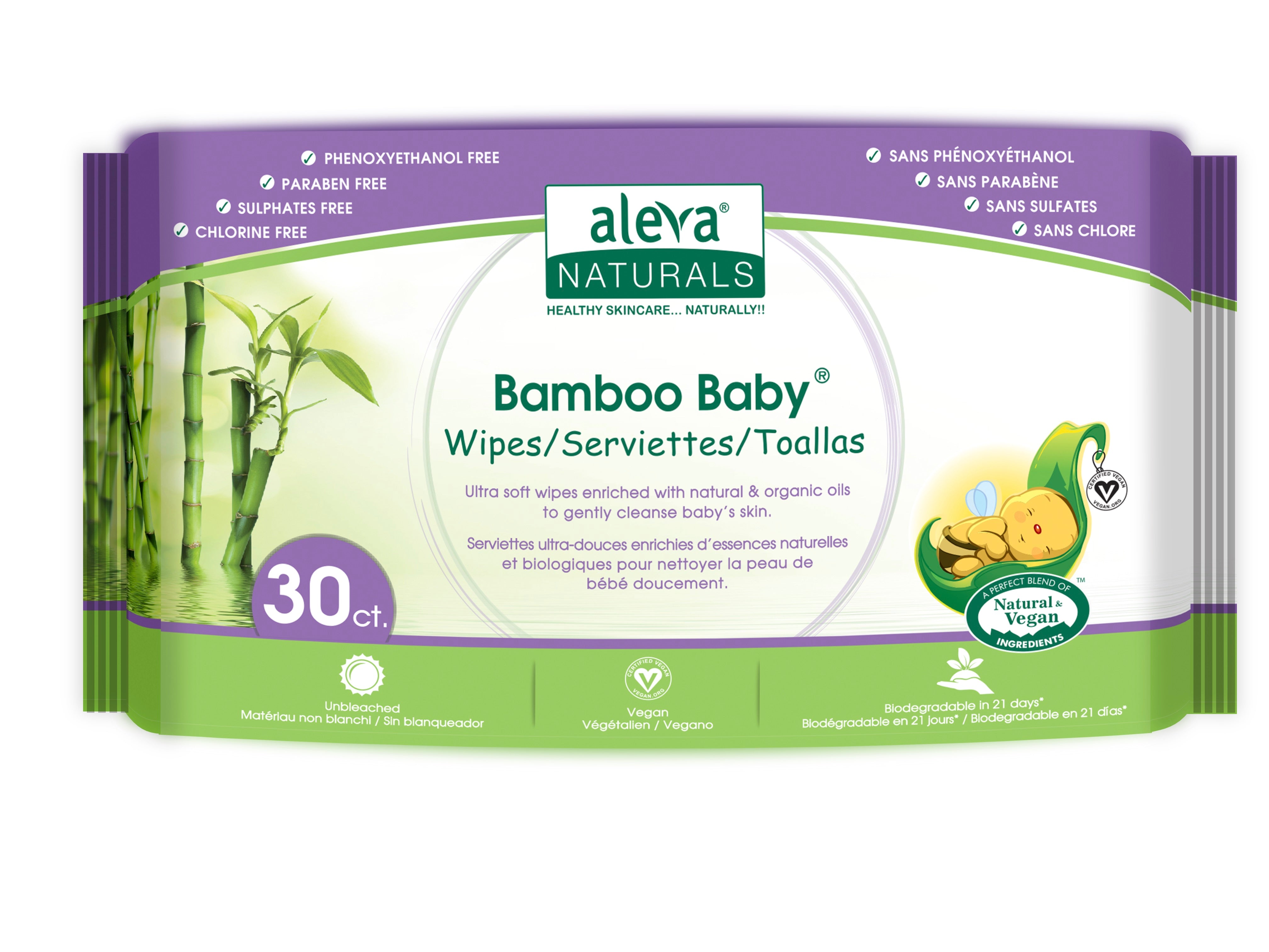 Bamboo Baby Travel Wipes 30 pk