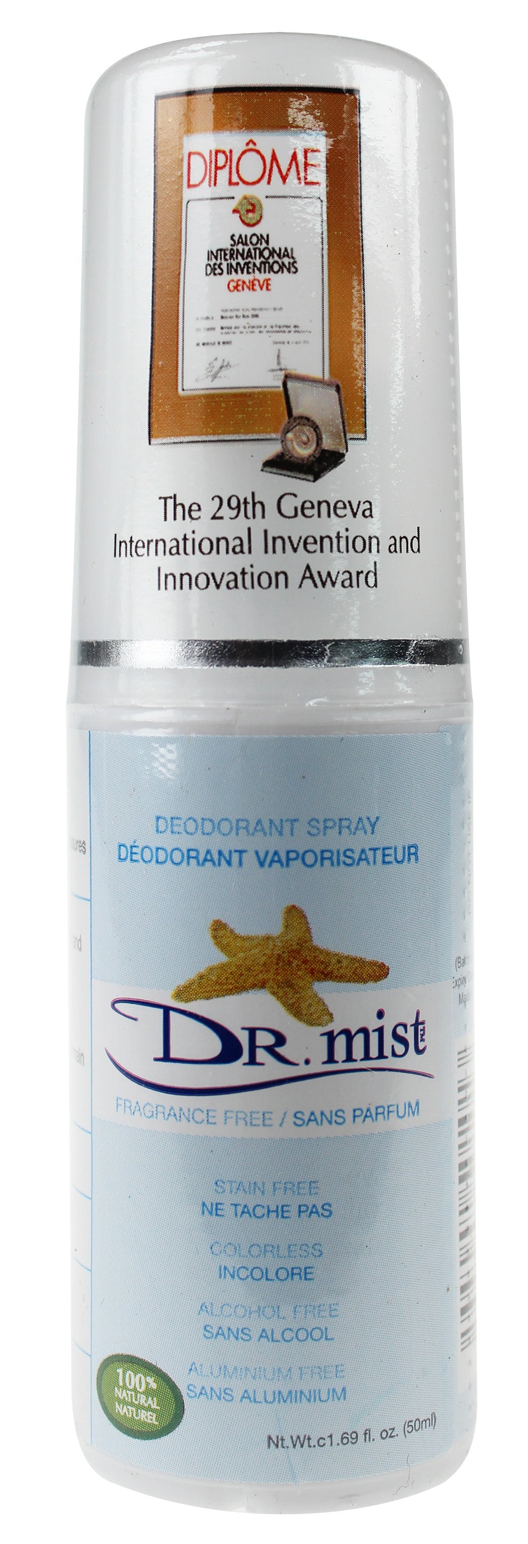 Dr. mist Deodorant Unscented Spray