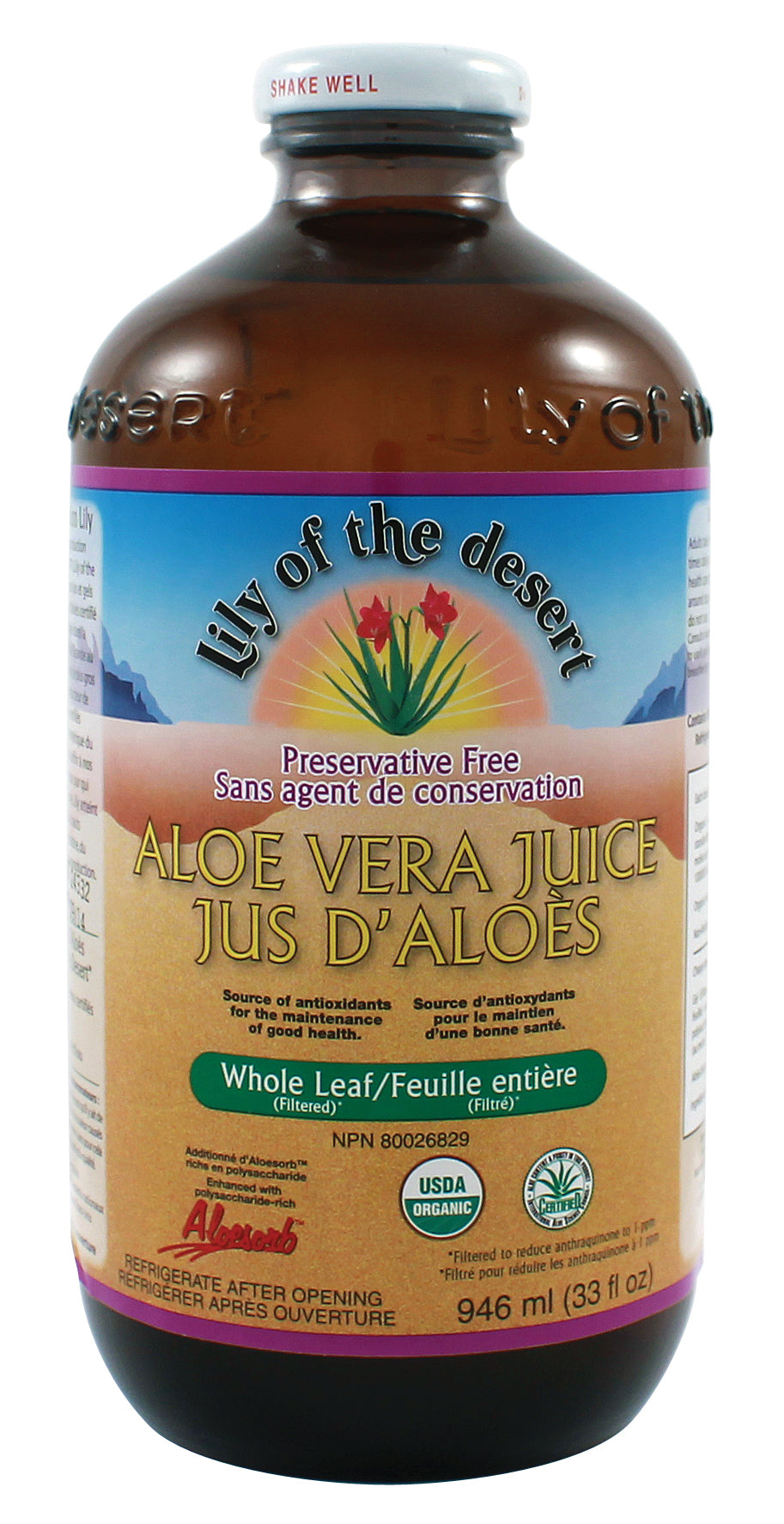 Aloe Vera Juice Whole Leaf - Gls