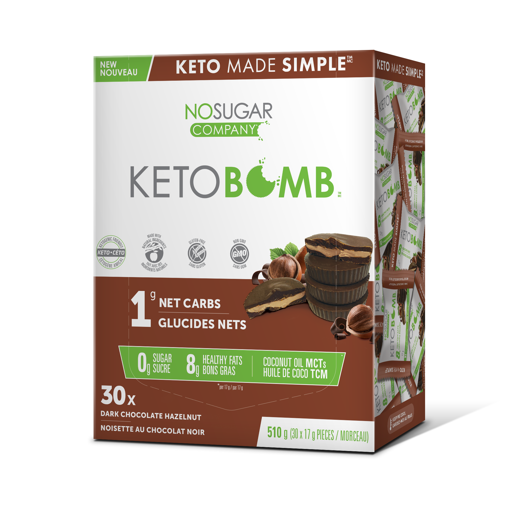 No Sugar Keto Bomb Choc Hazelnut