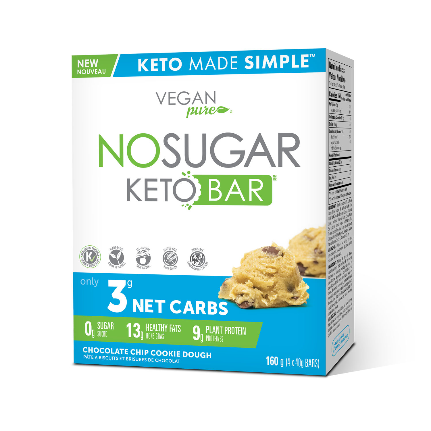 No Sugar Keto Bar Choc Chip