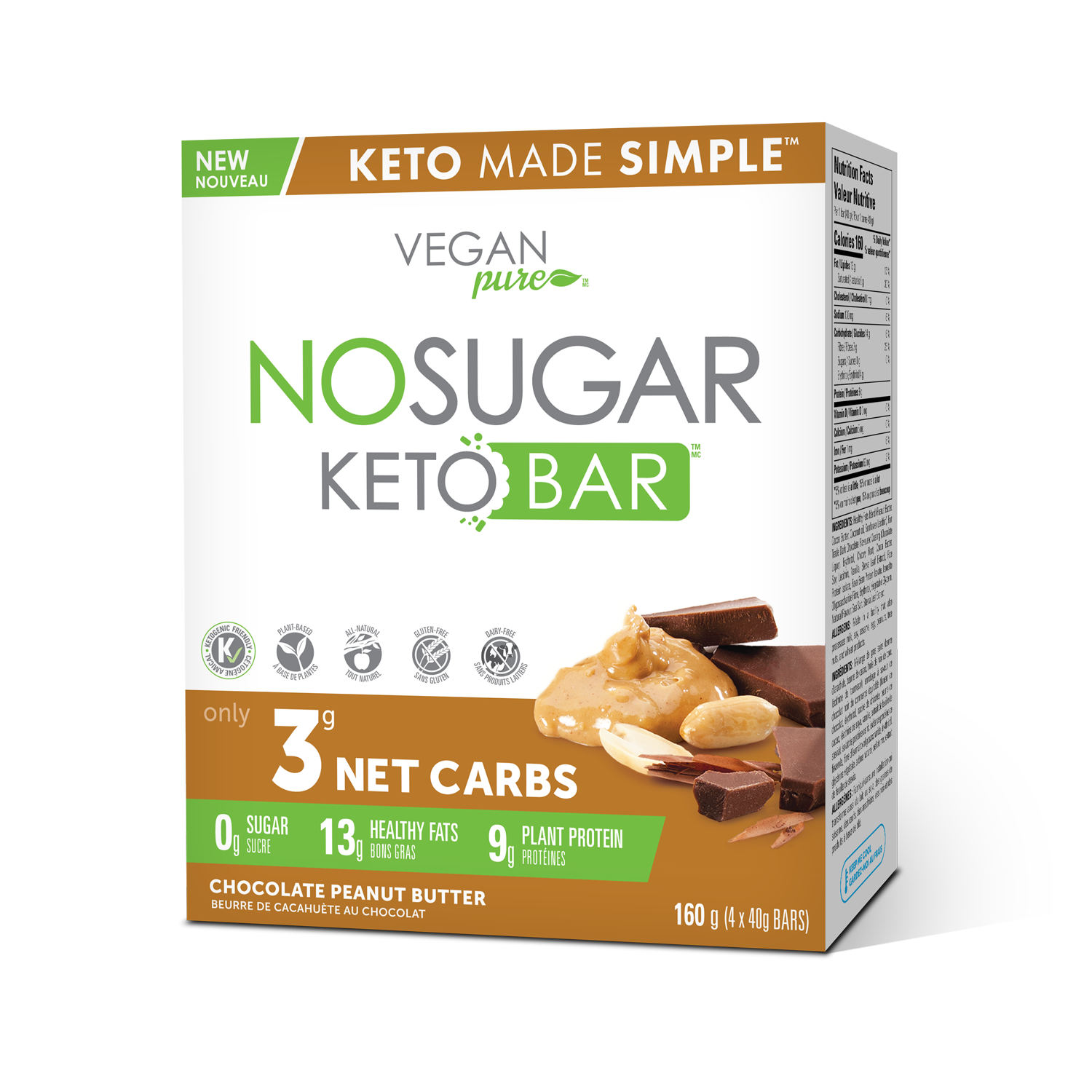 No Sugar Keto Bar ChocPB