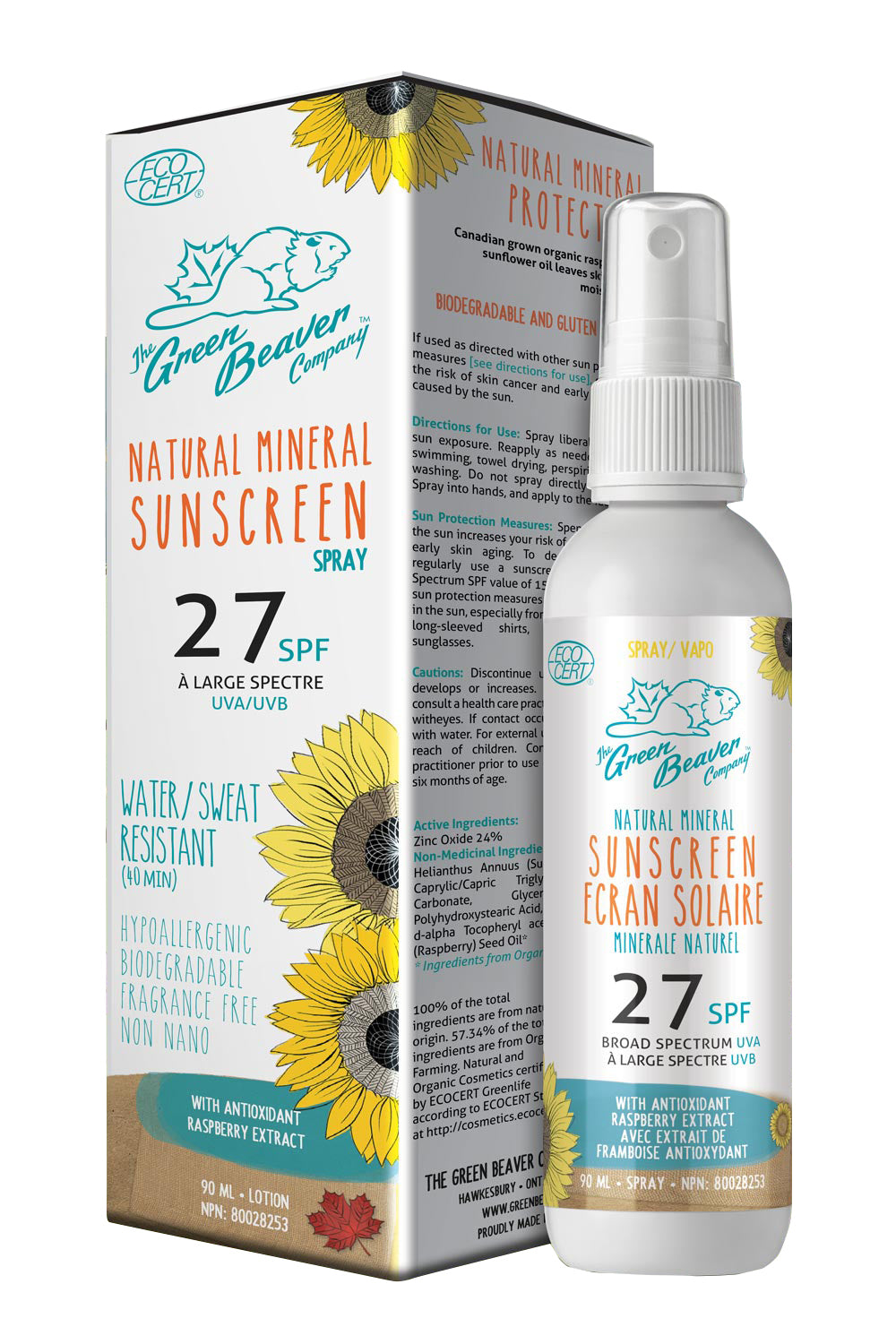 SPF 27 Natural Sunscreen Spray