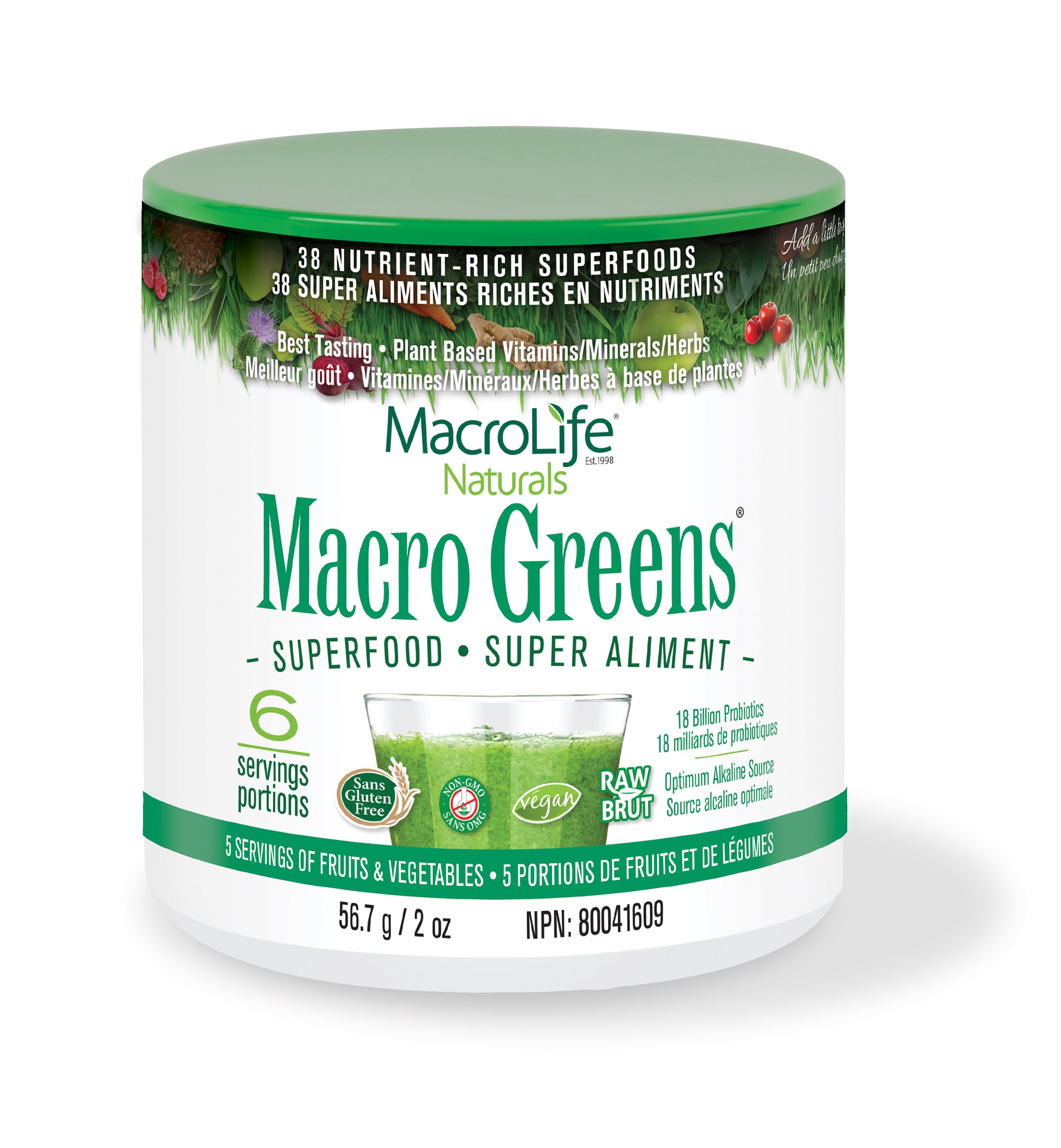 Macro Greens trial size - 6 SRV