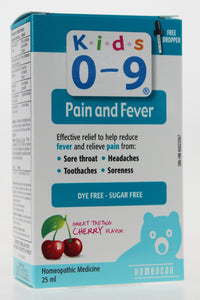 Kids 0-9 Pain and Fever