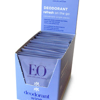 EO Deodorant wipes lavender singles