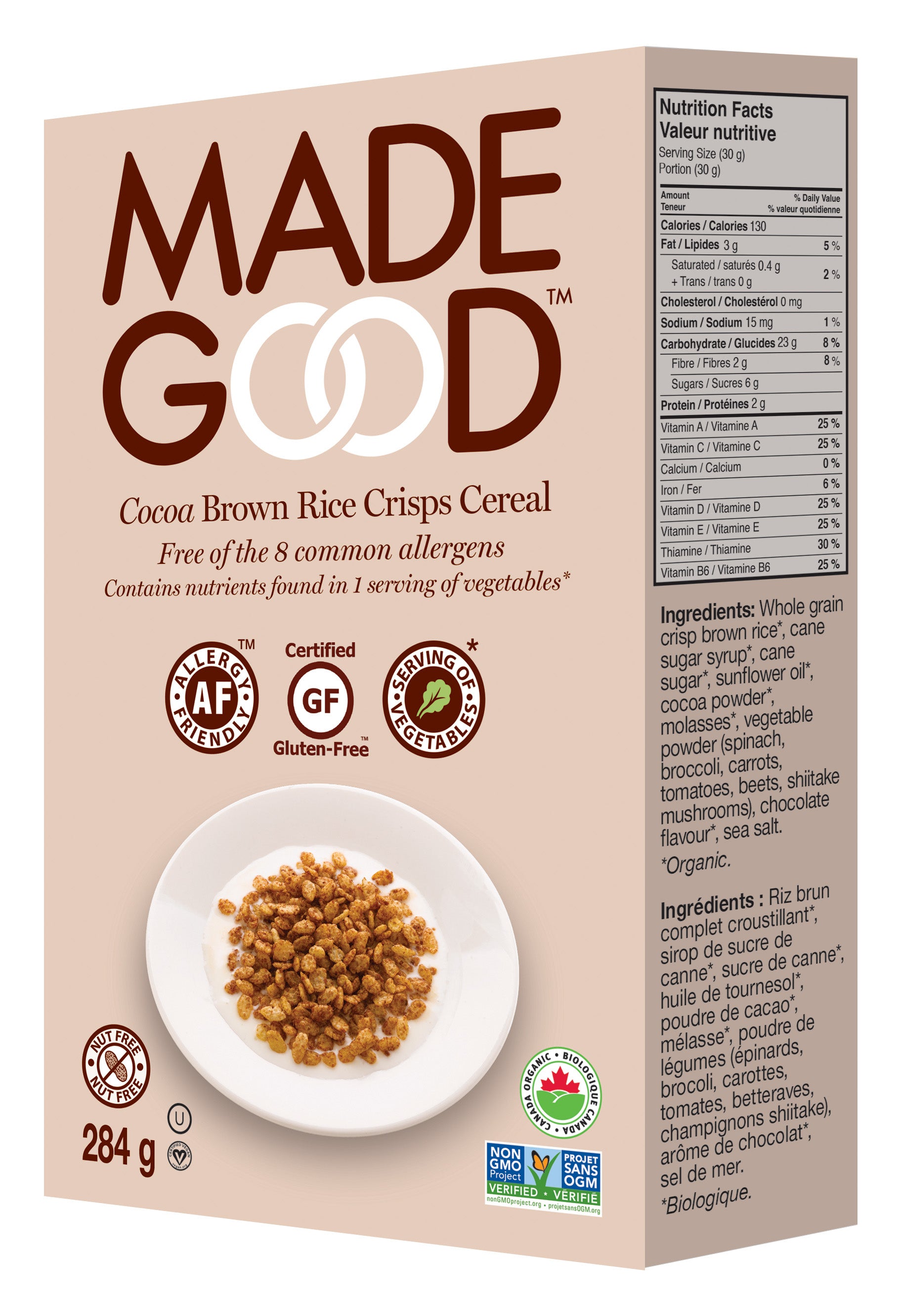 Cocoa Brown Rice Crisps Cereal