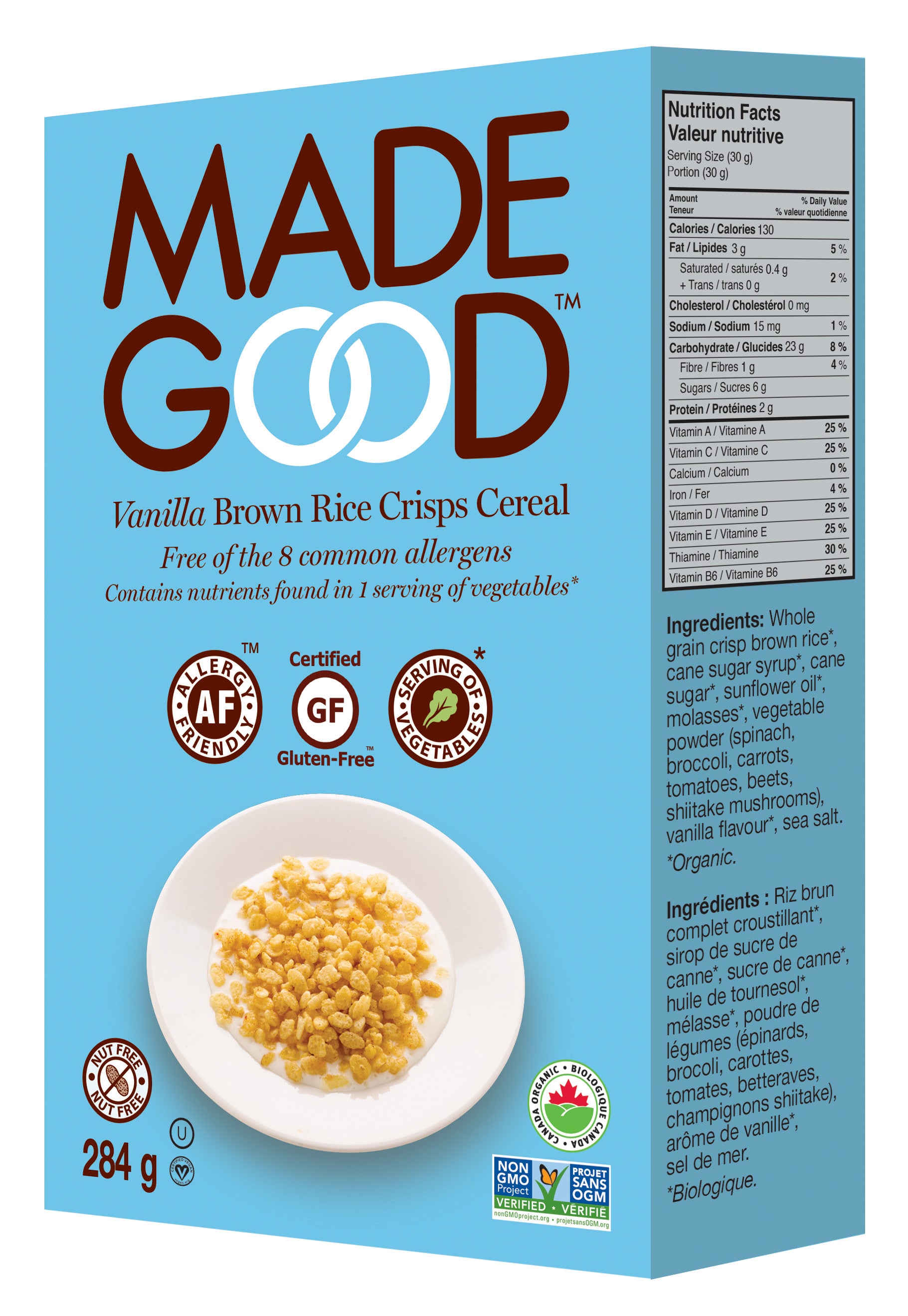 Vanilla Brown Rice Crisps Cereal