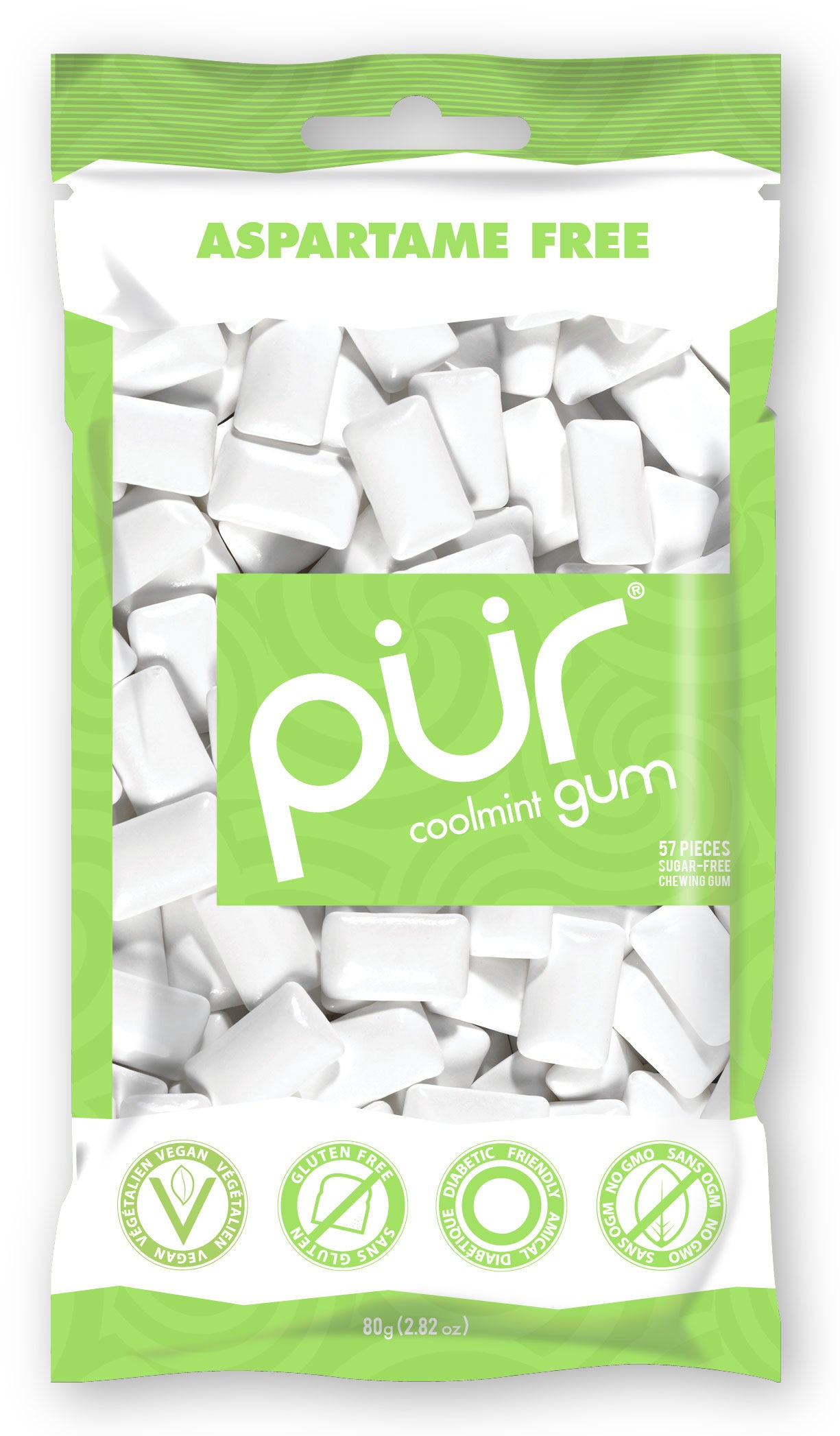 PUR  coolmint 55pc Gum BAG