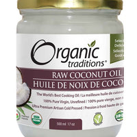 Coconut Oil, Raw Ex Virgin Unrefind