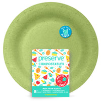Compostables Large Plates 8ct Green