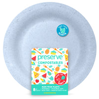 Compostables Large Plates 8ct Blue