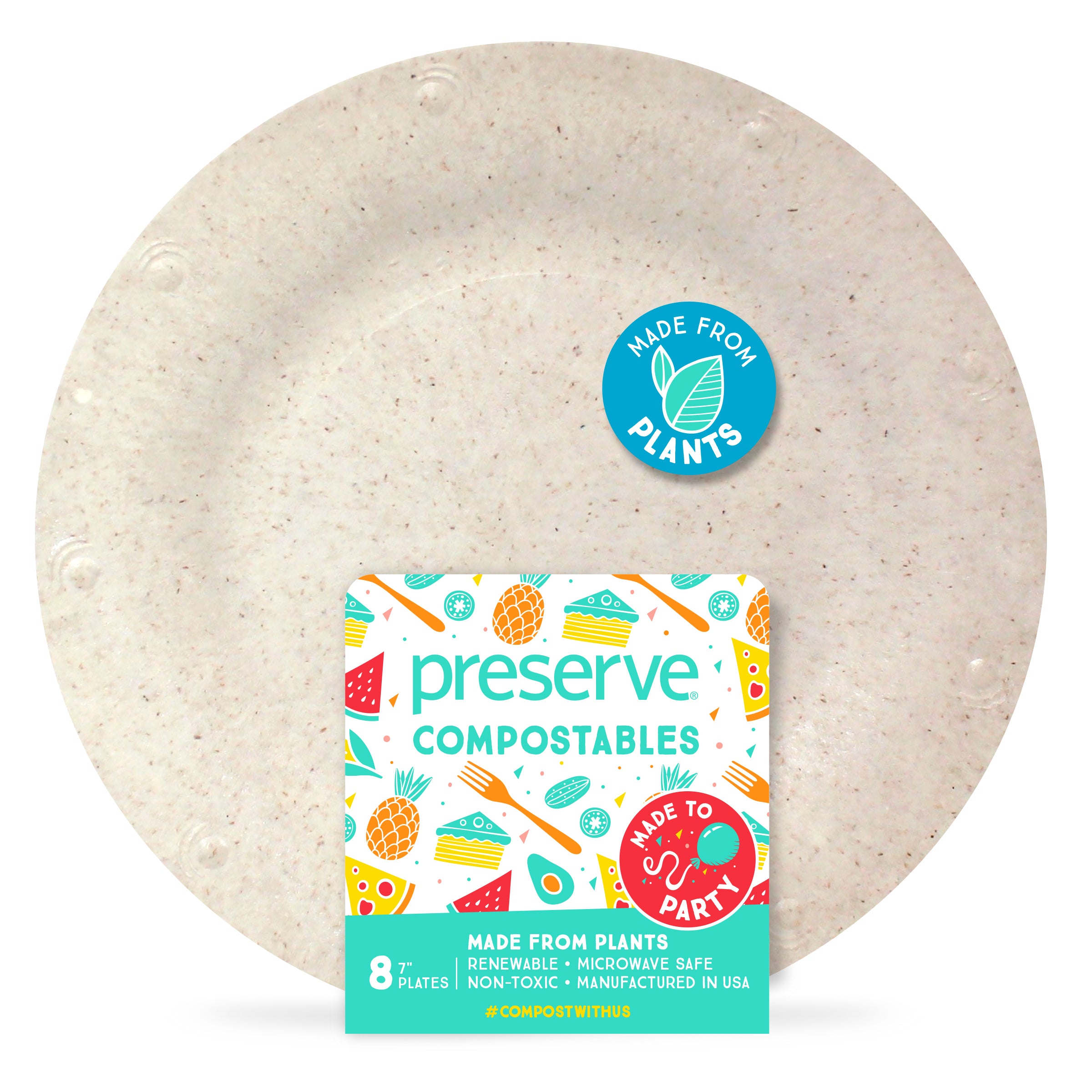 Compostables Small Plates 8ct Natur