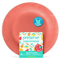 Compostables Small Plates 8ct Red