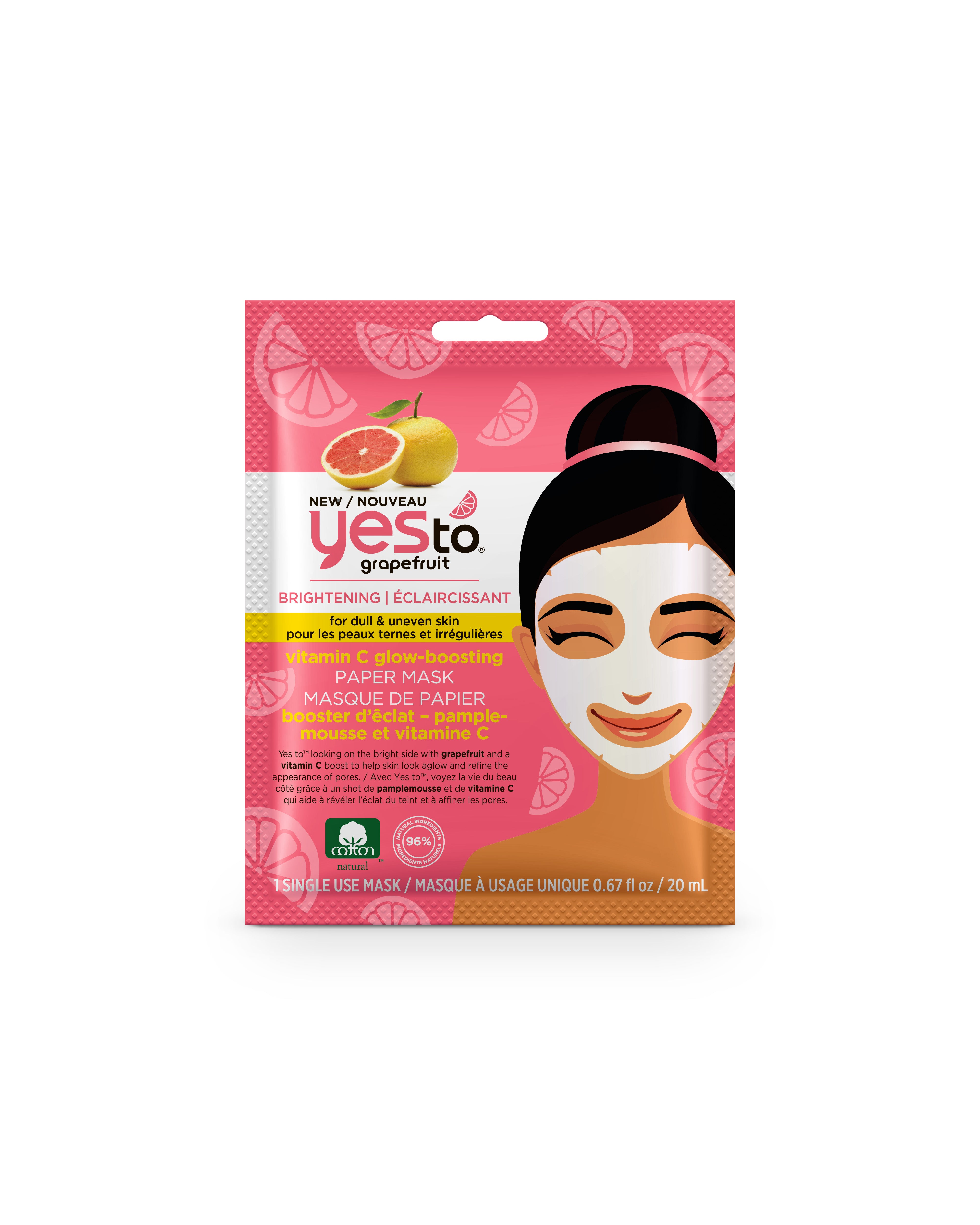 Grapefruit Paper Mask w/ Tray