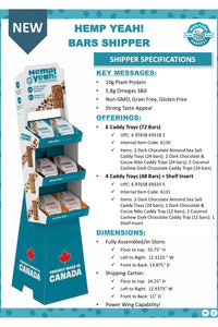 Hemp Yeah! Bars Shipper 72 ct