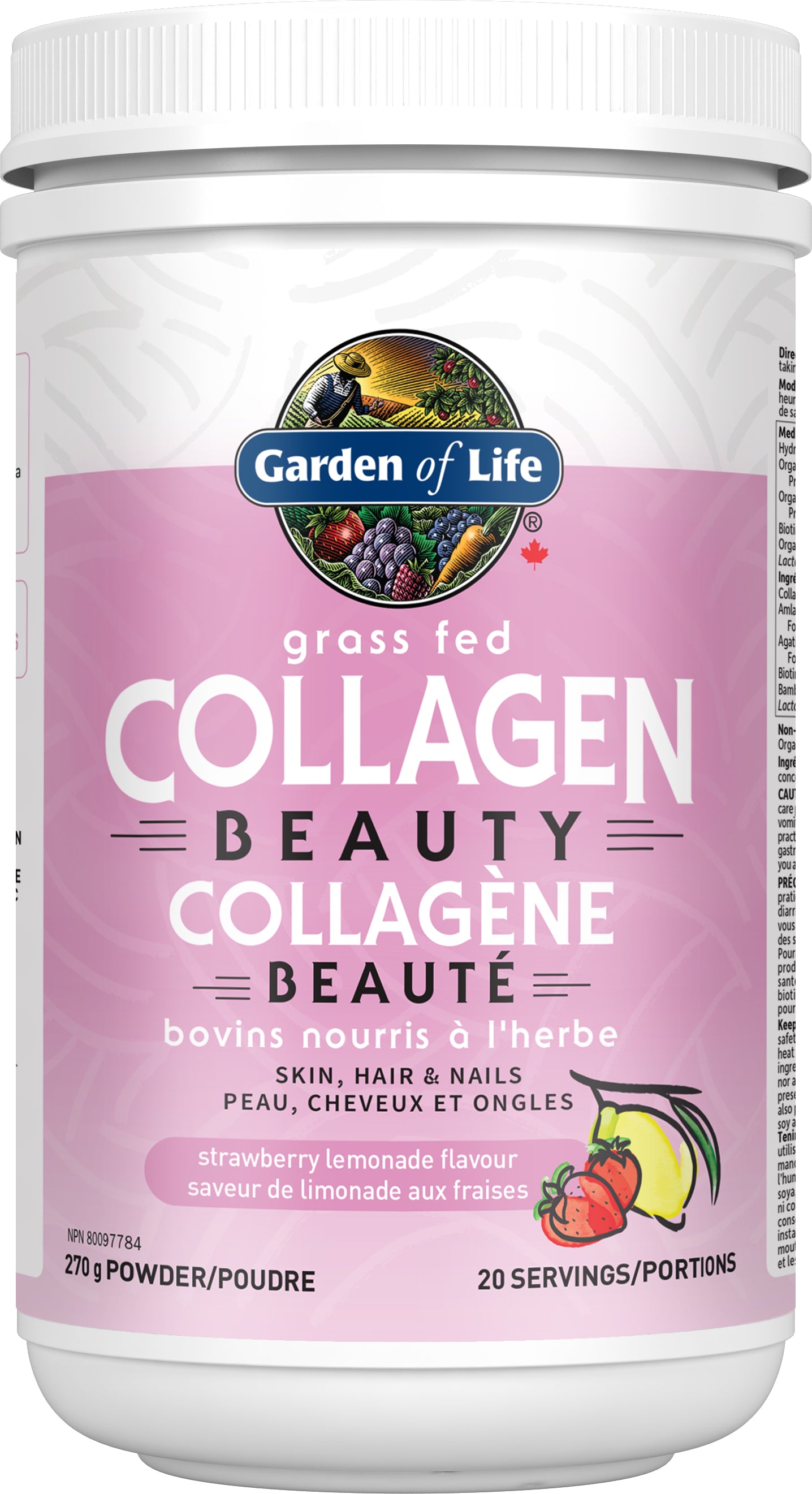 Grass Fed Collagen Strawberry-lemon