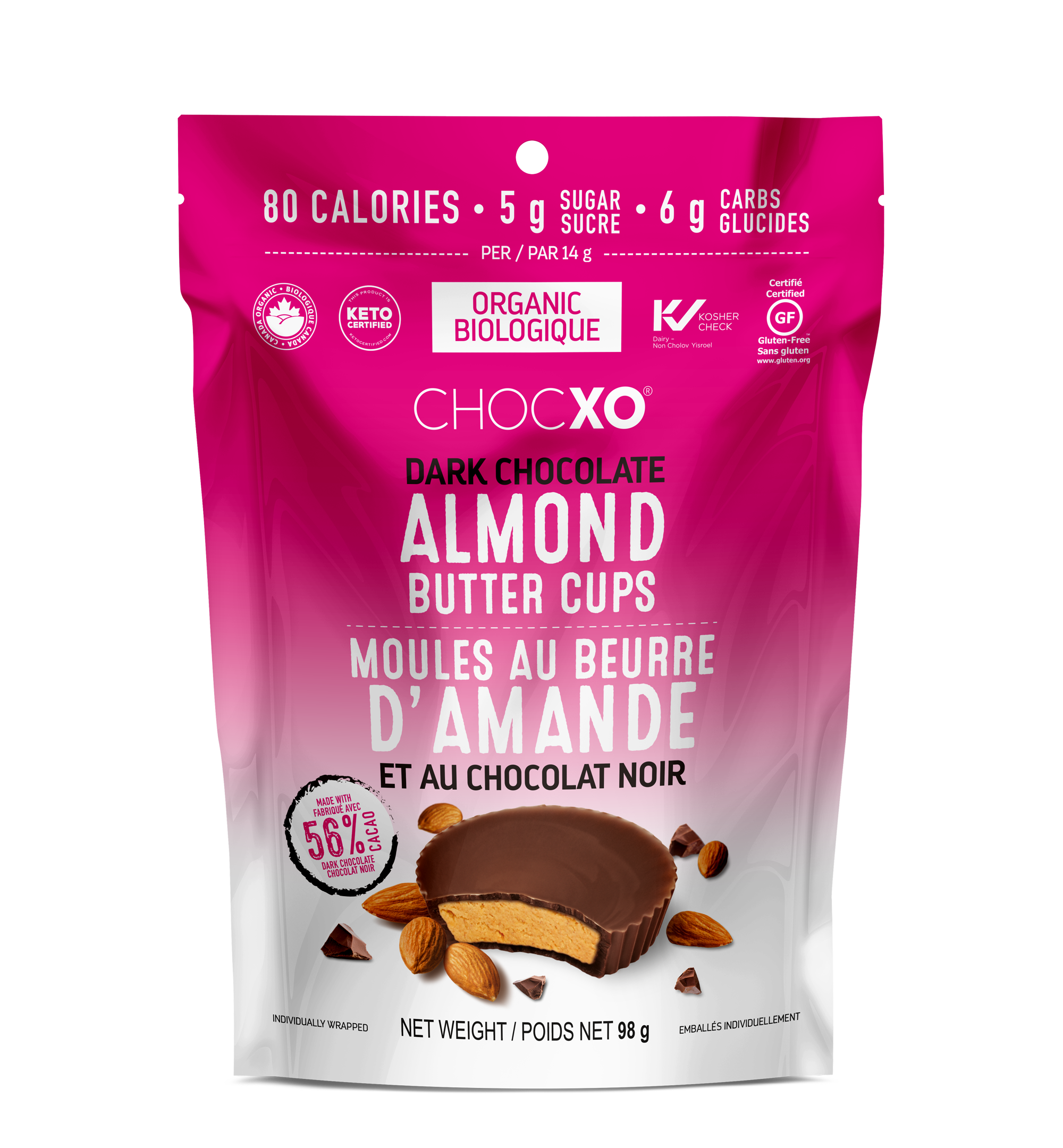 Org Dk Choco Almond Butter Cup