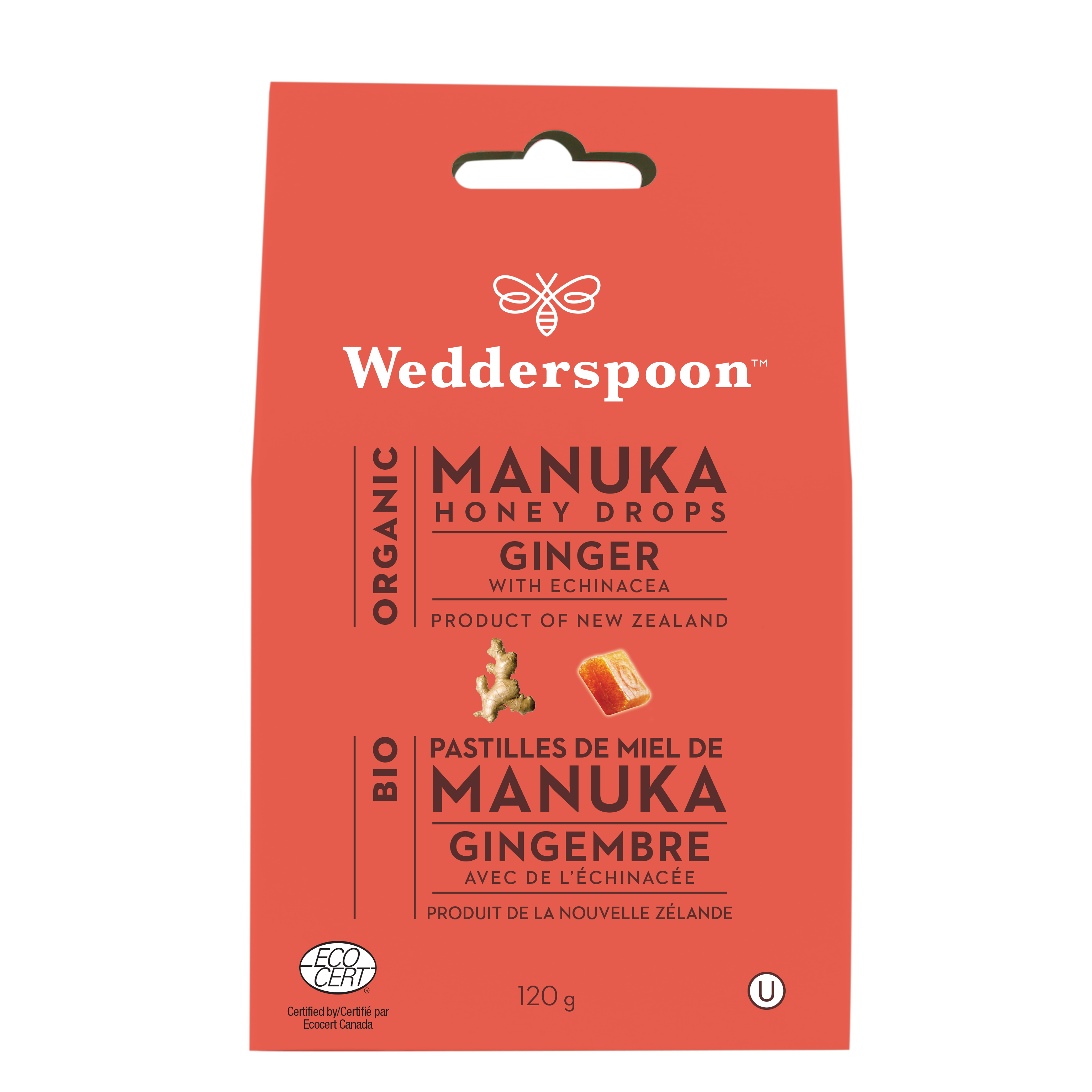 Org Manuka Honey Drops Ginger