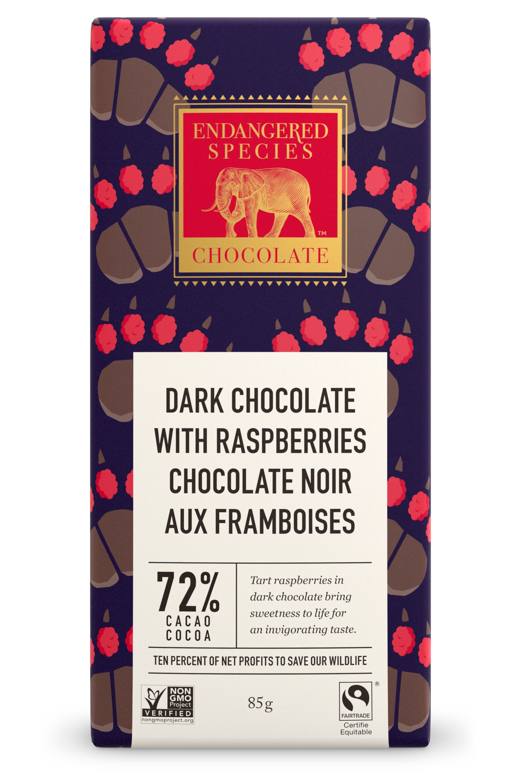 Natural Dk Chocolate with Raspberry