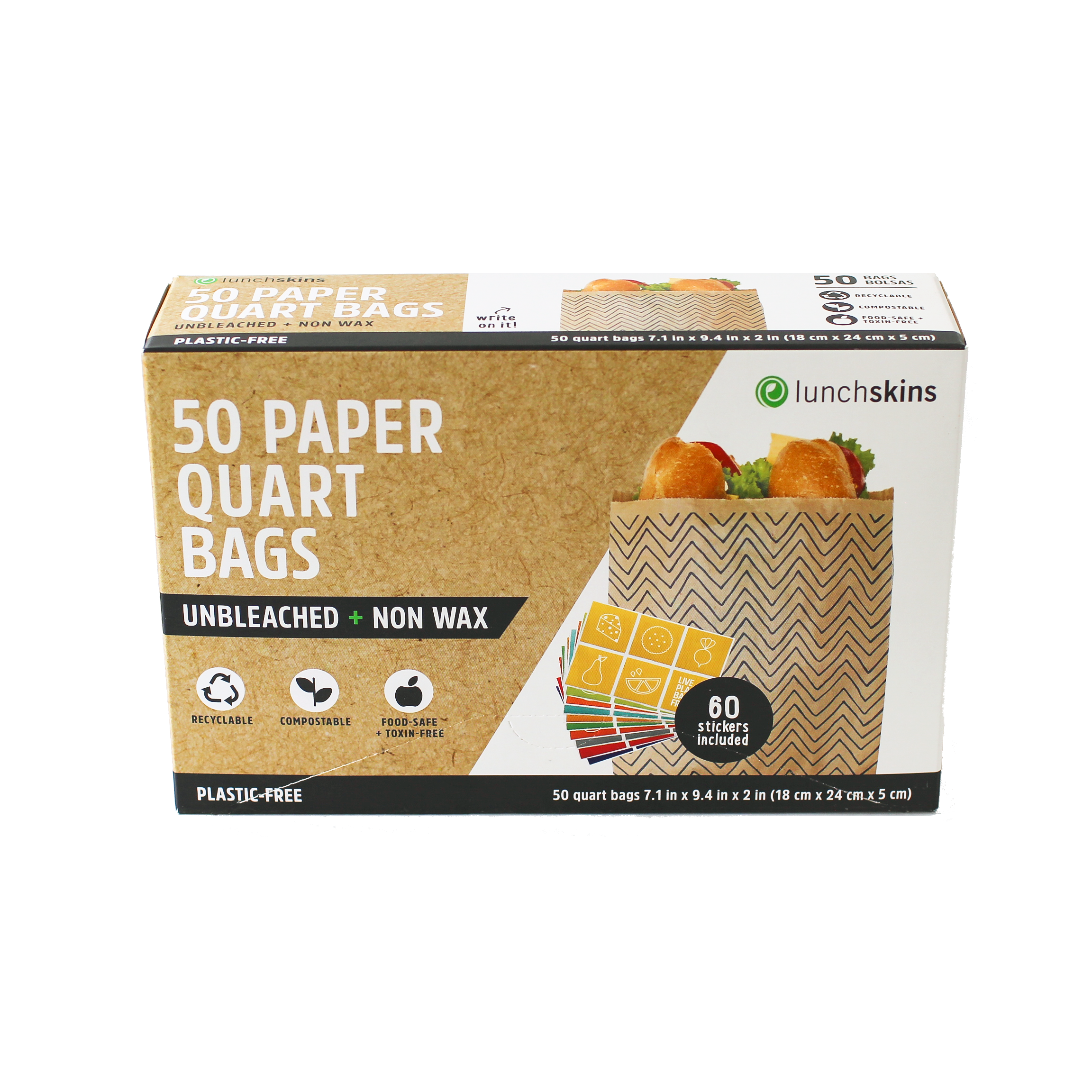 Paper XL Sandwich Bags - Chev