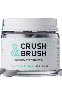 Crush and Brush Charcoal Glass Jar