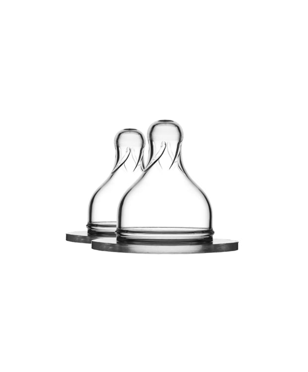 Wide Silicone Nipple 2-Pk (3+mth)