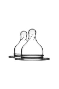 Wide Silicone Nipple 2-Pk (3+mth)