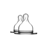 Wide Silicone Nipple 2-Pk (3+mth)