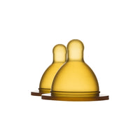 Wide Rubber Nipple 2-Pk (0+mth)