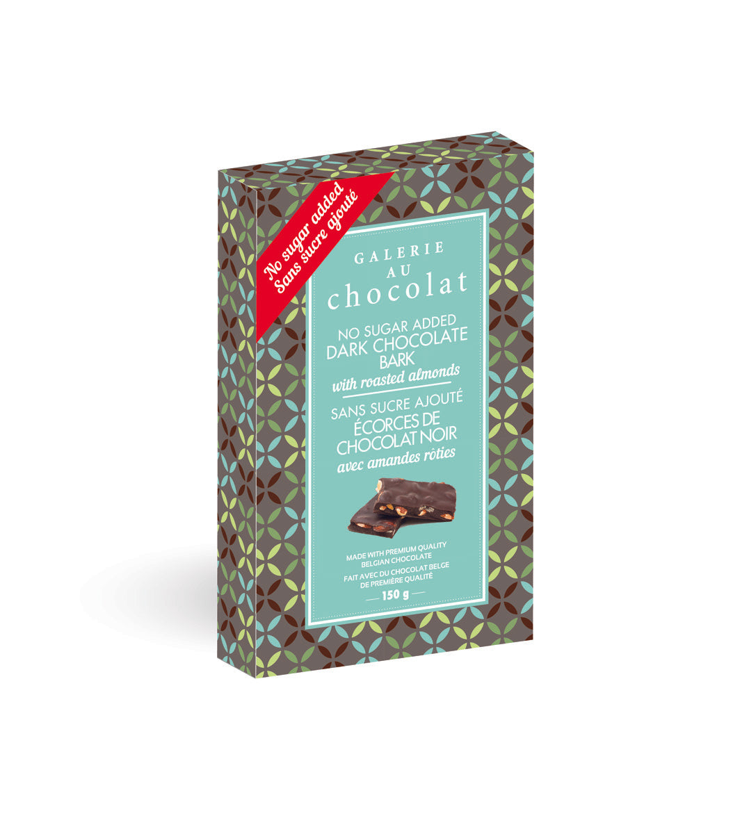 No Sugar Dark Chocolate Almond Bark