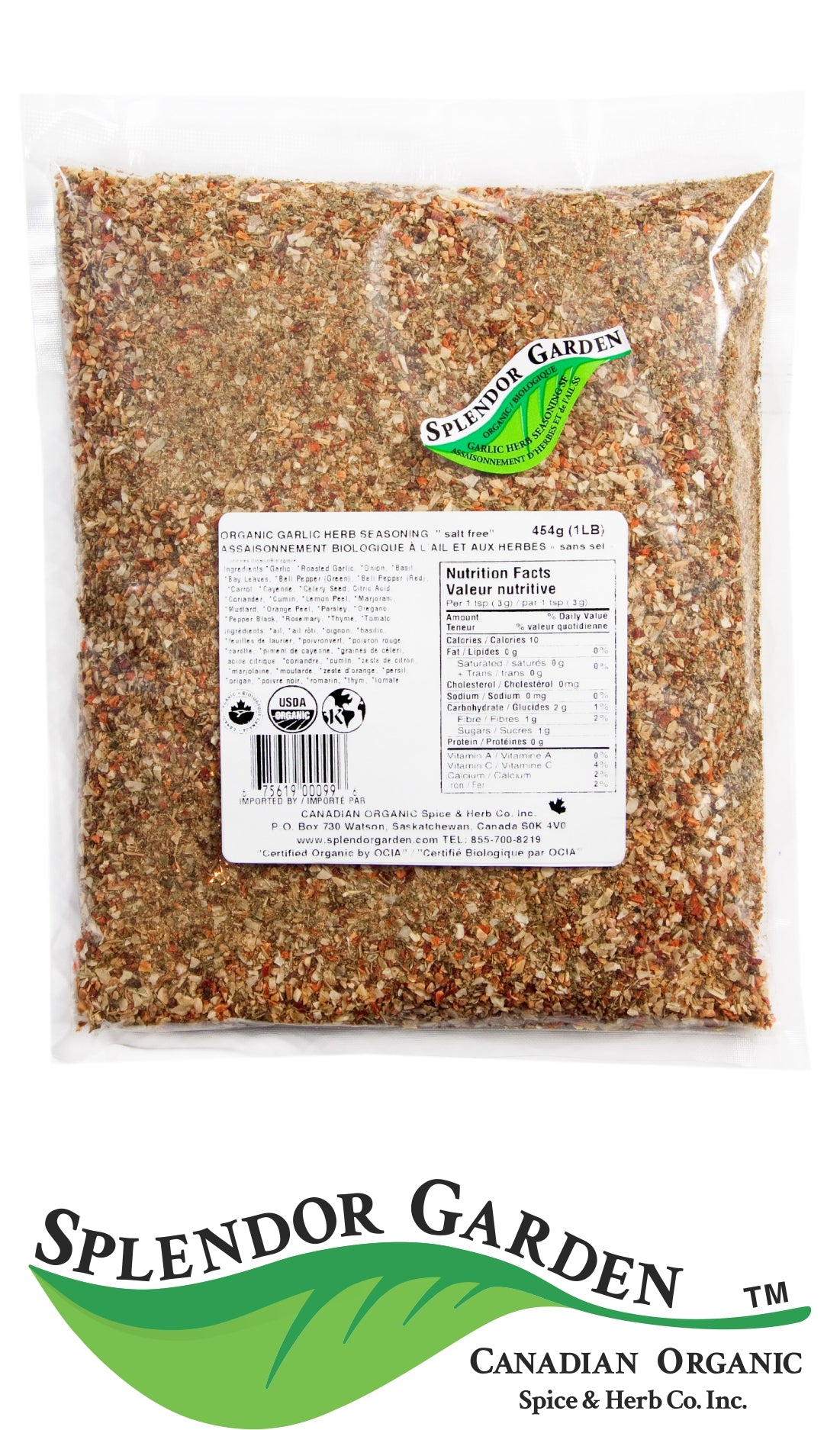 Organic Garlic Herb Seasoning SF