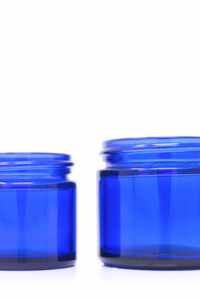 Blue Glass Jar 60ml + White Lid