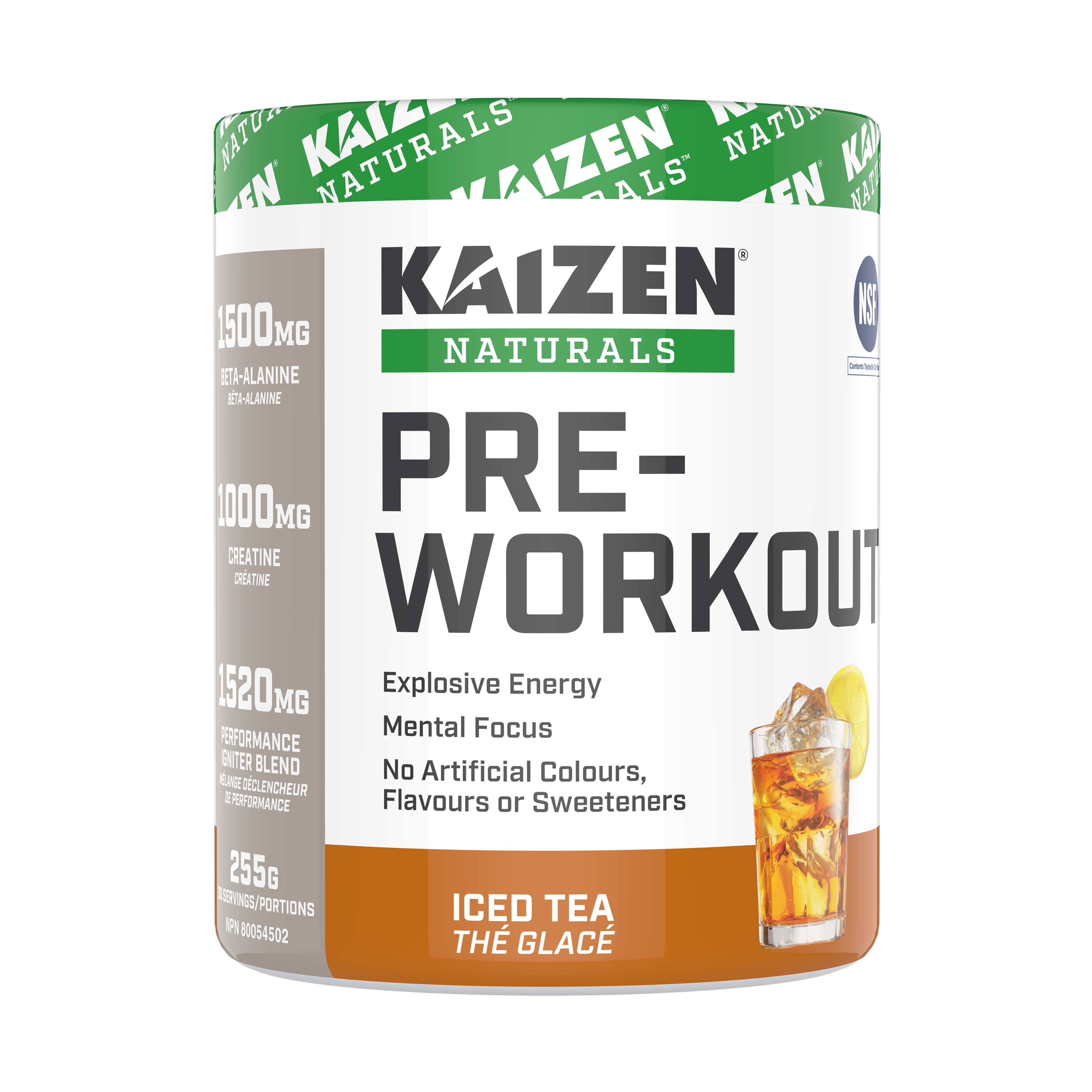 Kaizen Natural Pre-Workout Iced Tea