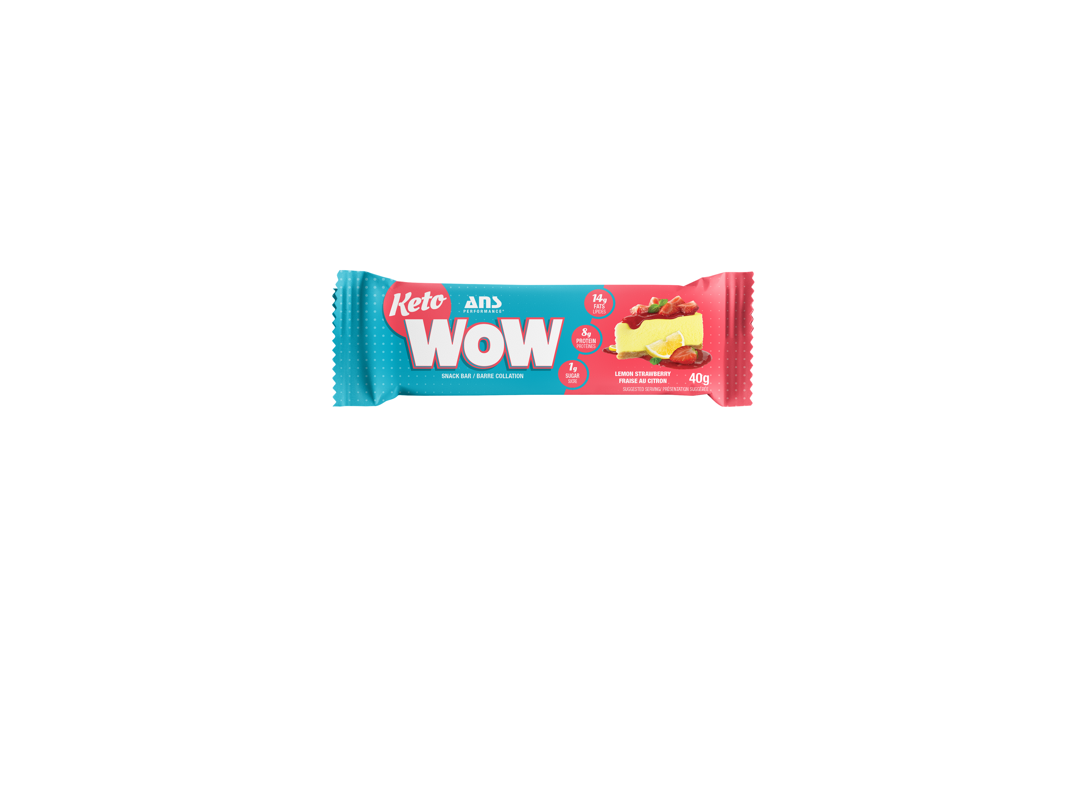 KetoWOW Bar Lemon Strawberry