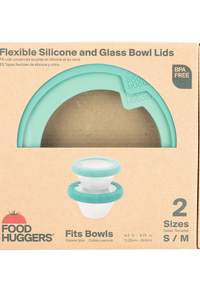 Silicone and Glass Bowl Lids - set of 2