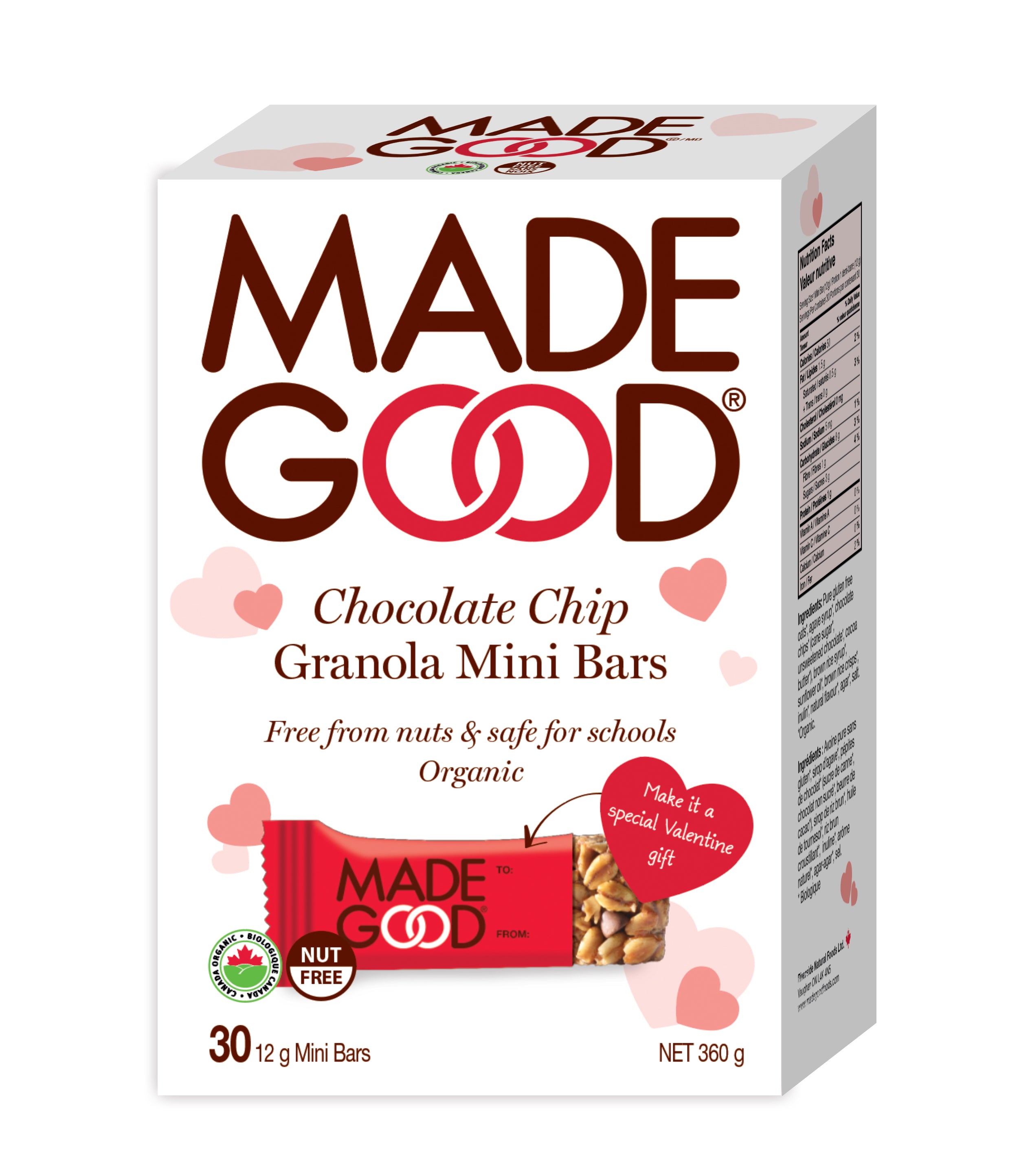 Choc Chip Mini Bars Valentine's Day
