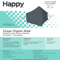 3 Layer Mask with Filter - Charcoal