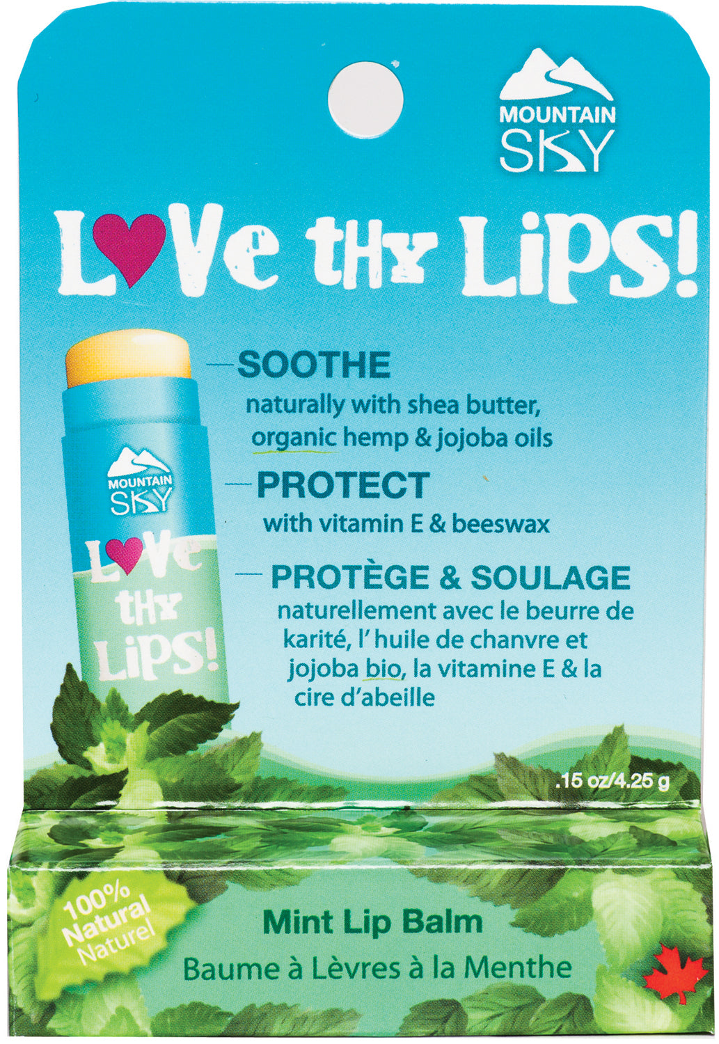 Mint Lip Balm Clip Strip
