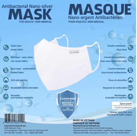 Nano Silver Adult Masks Blue