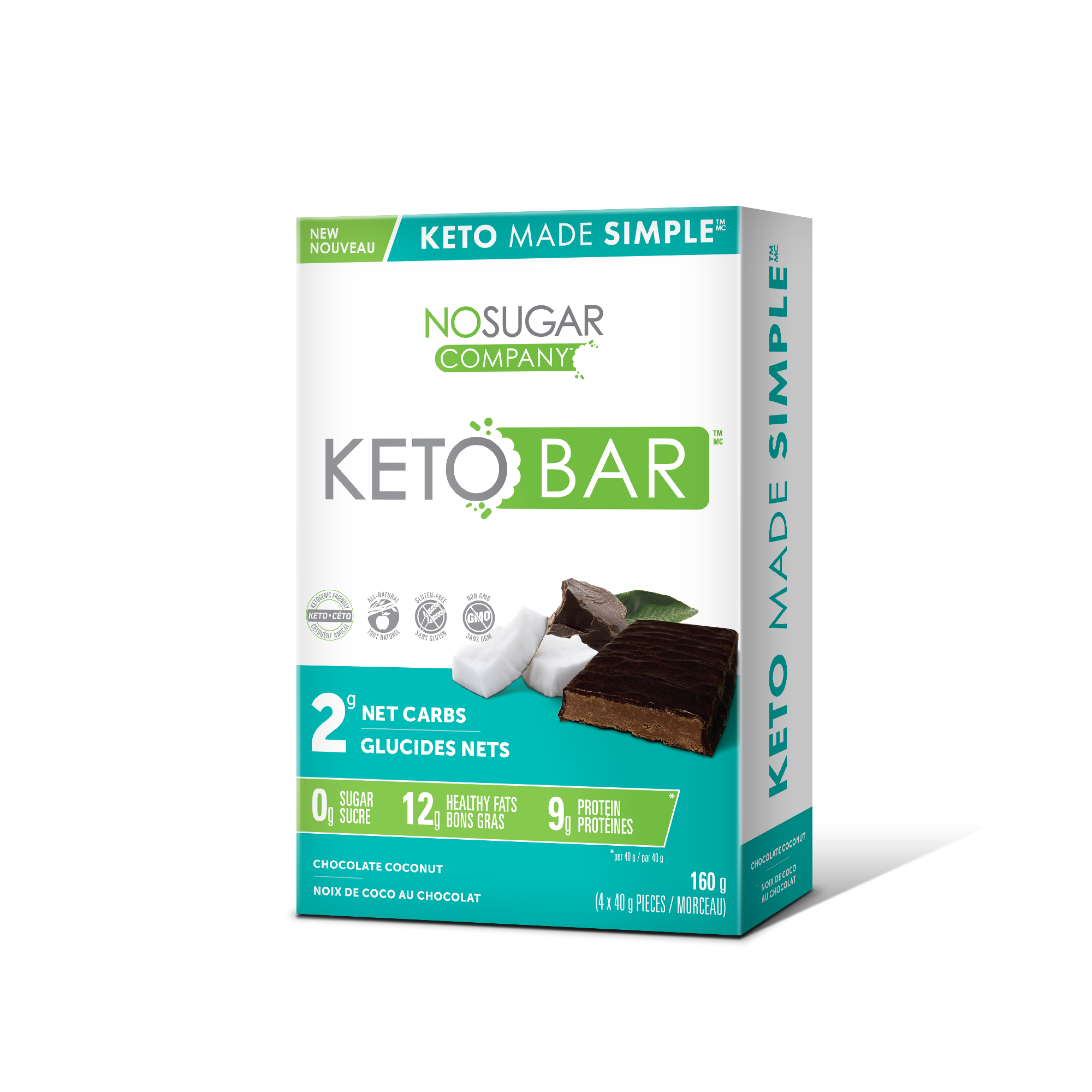 No Sugar Keto Bar Chocolate Coconut