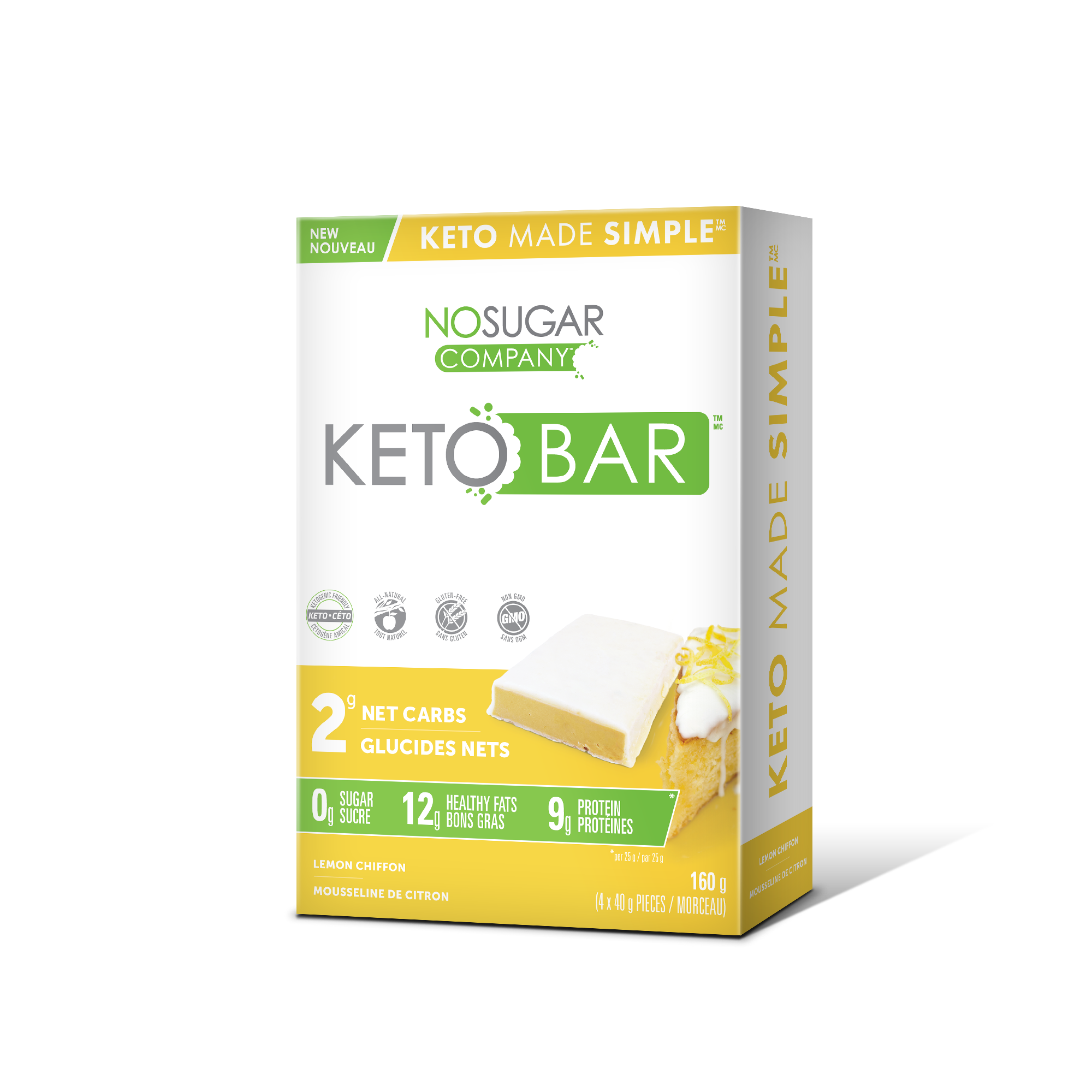 No Sugar Keto Bar Lemon Meringue