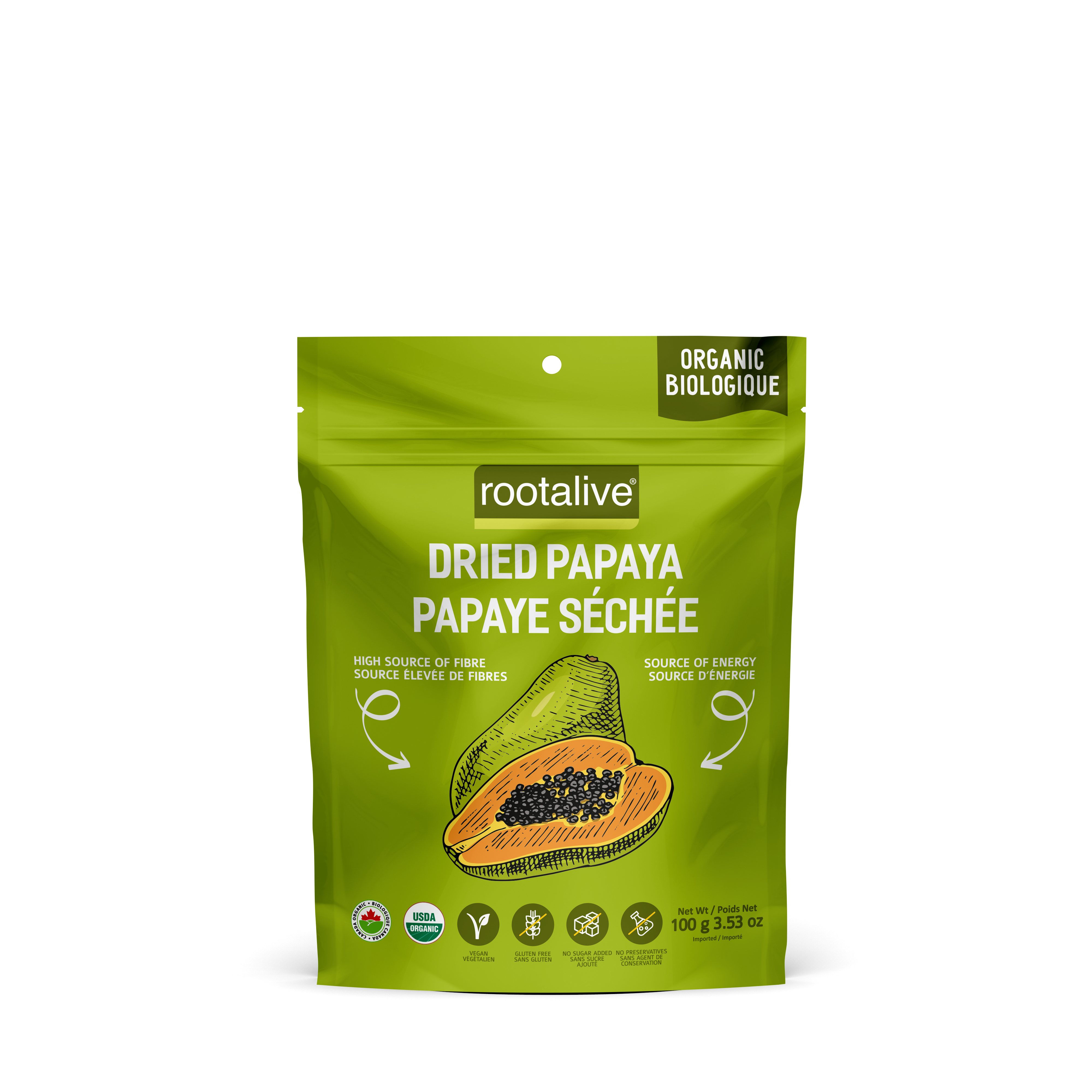 Organic Dried Papaya