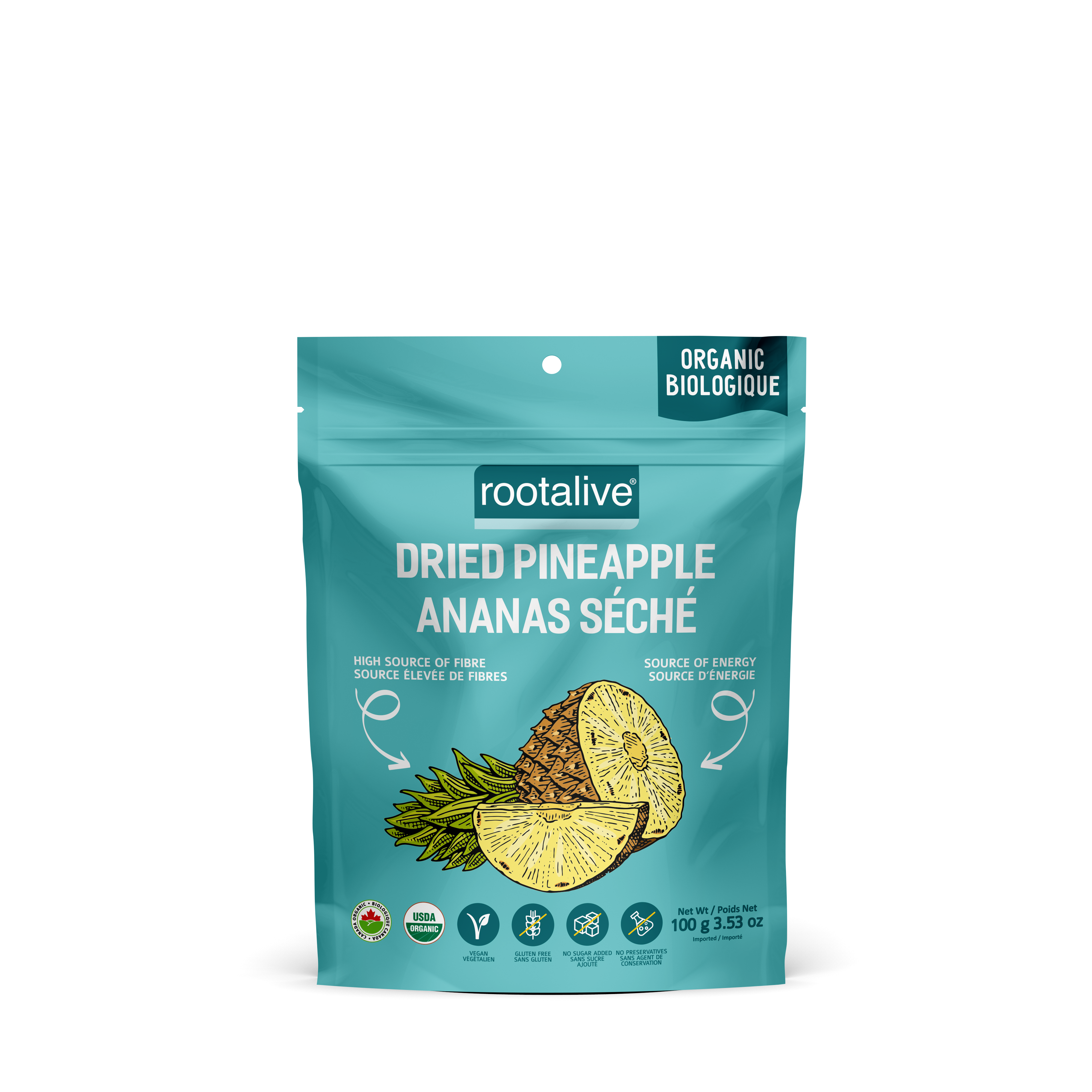 Organic Dried Pineapple