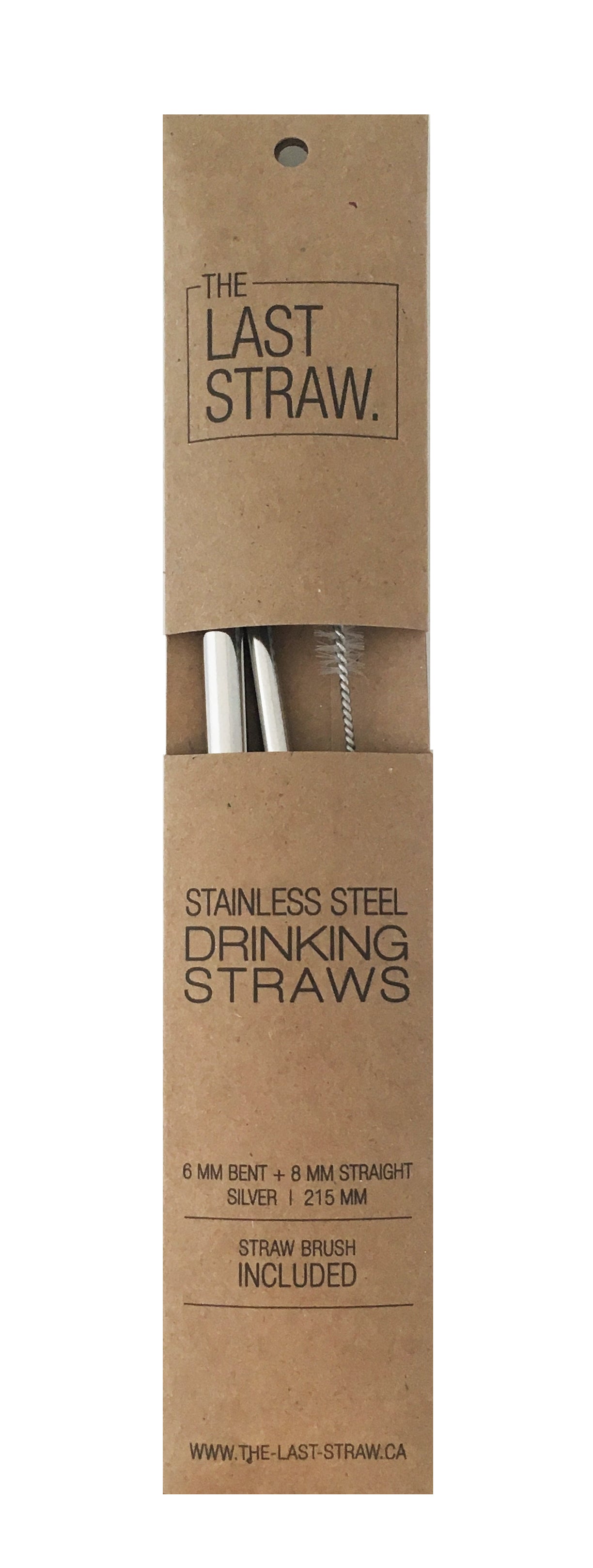 Stainless Straw Duo: Silver w/brush