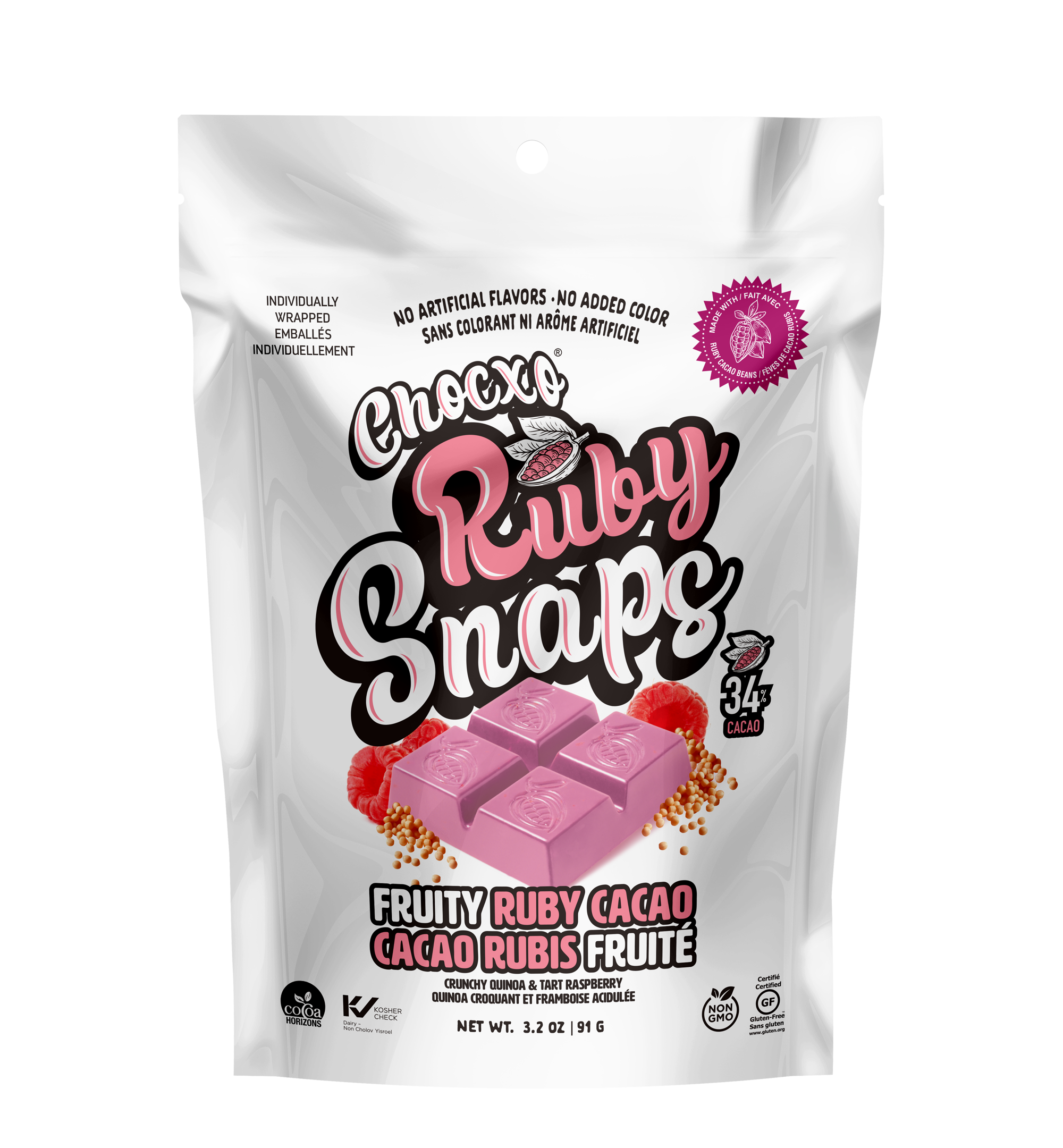 Ruby w Quinoa & Raspbery Snap Pouch