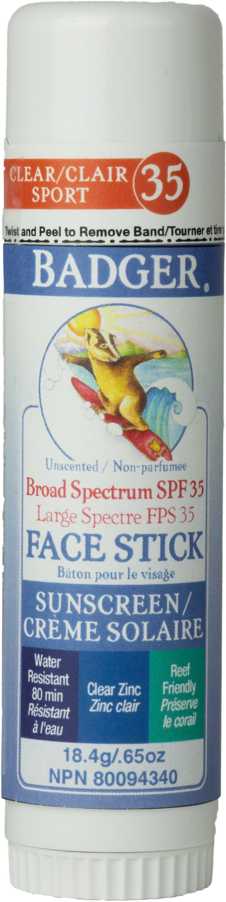 SPF 35 Clear Zinc Face Stick