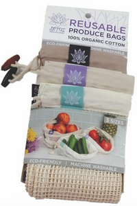 Organic Cotton Produce Bags (S,M,L)