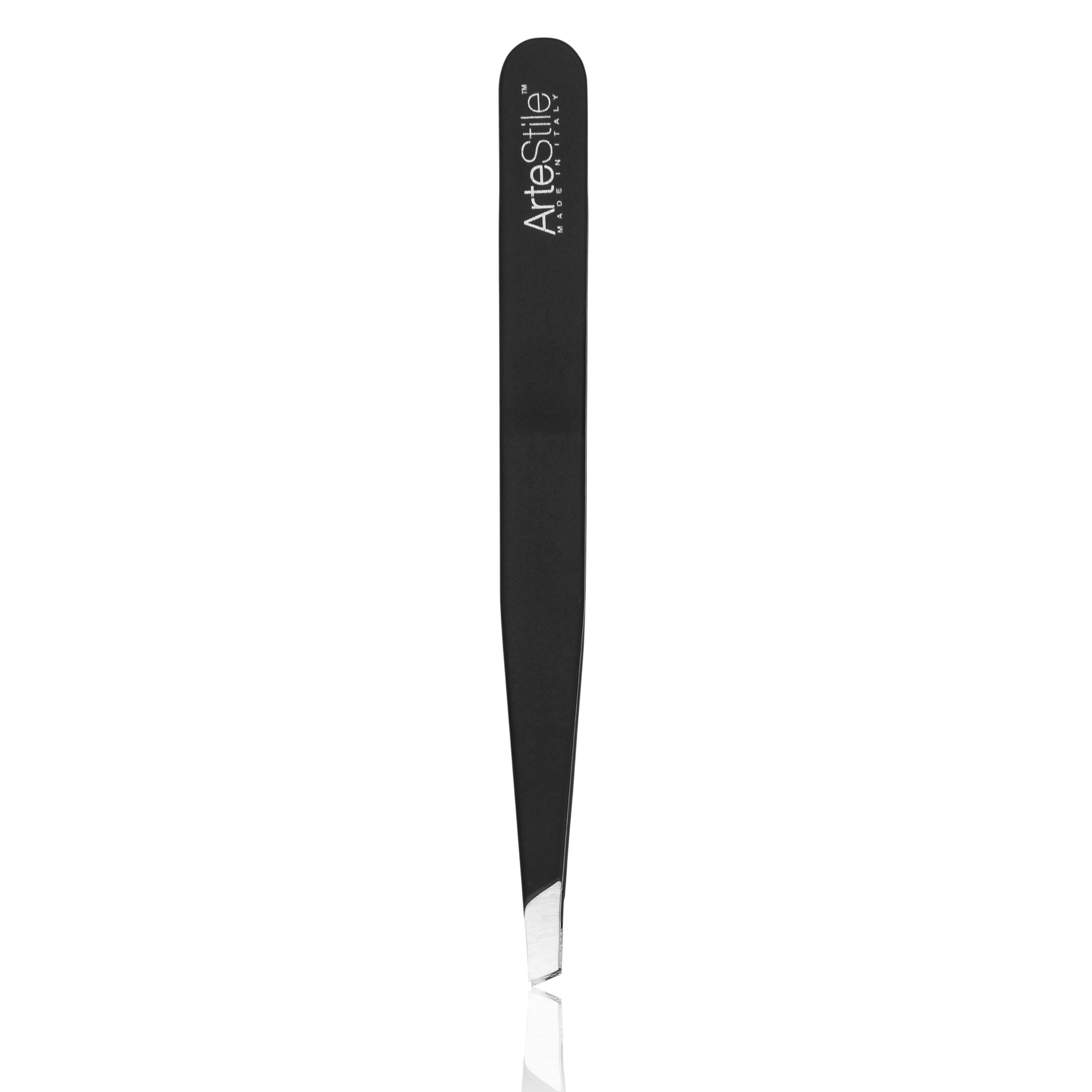 Slant Tip Tweezers - Black